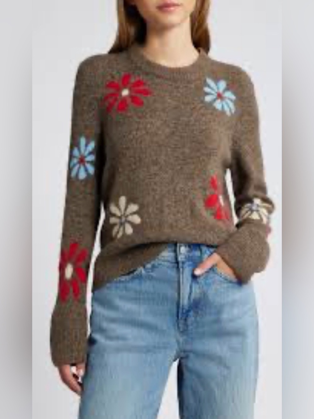 RAILS Anise Floral Crewneck Sweater in Winter Floral - Medium